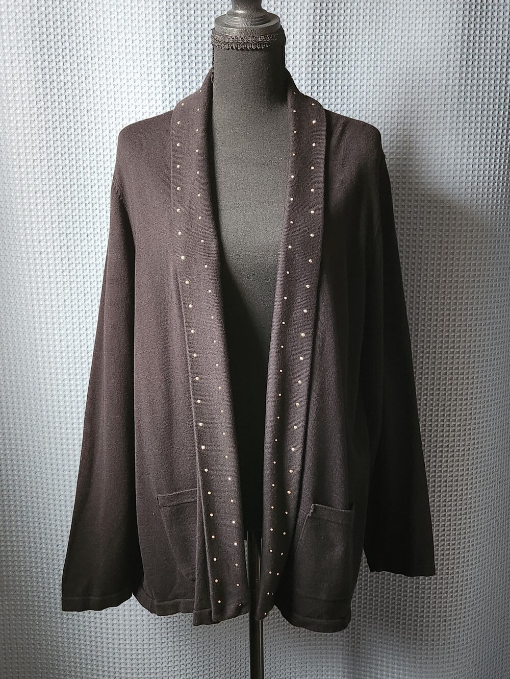 Allison Daley Black Studded Cardigan